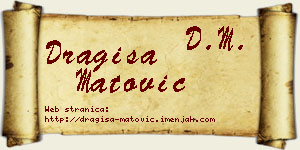 Dragiša Matović vizit kartica